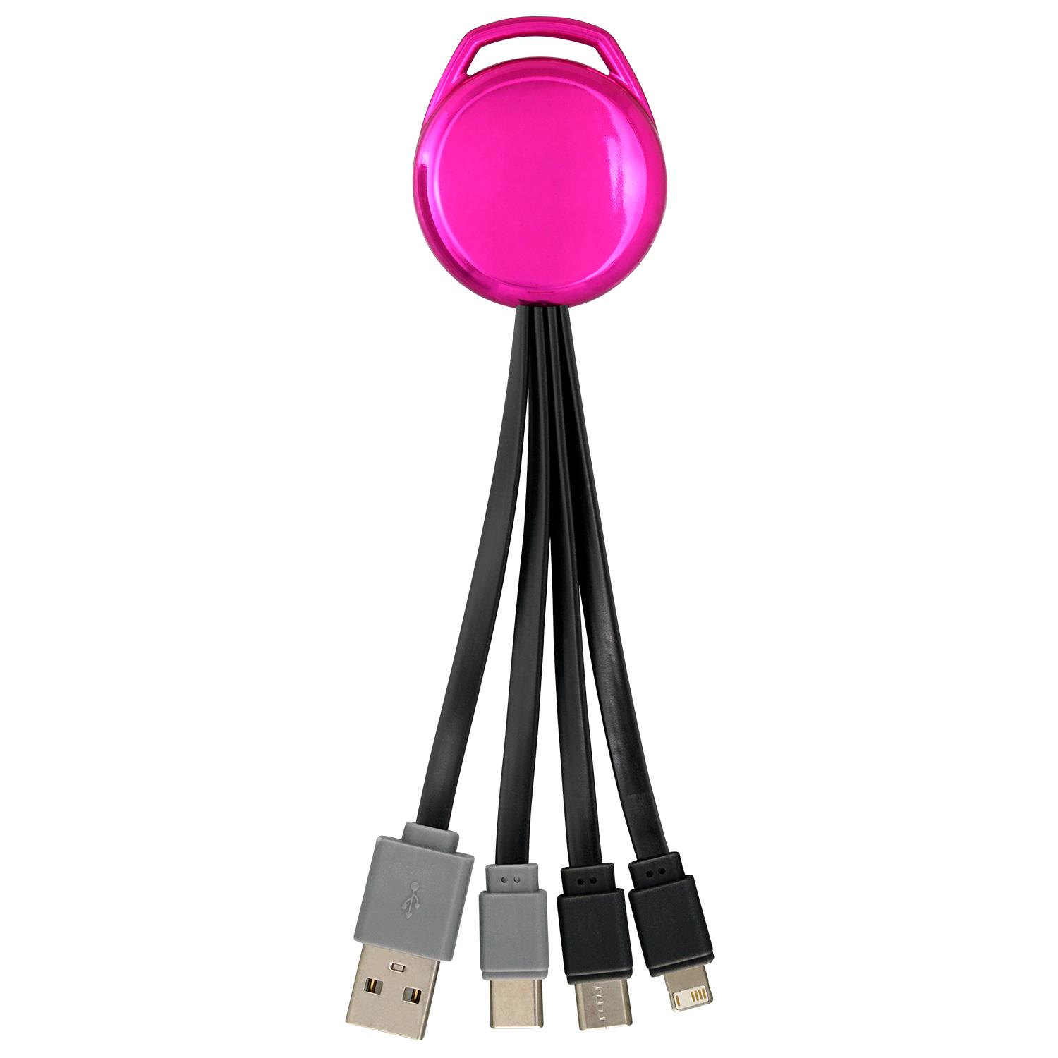 Metallic Vivid Dual Input 3-in-1 Charging Cable 1