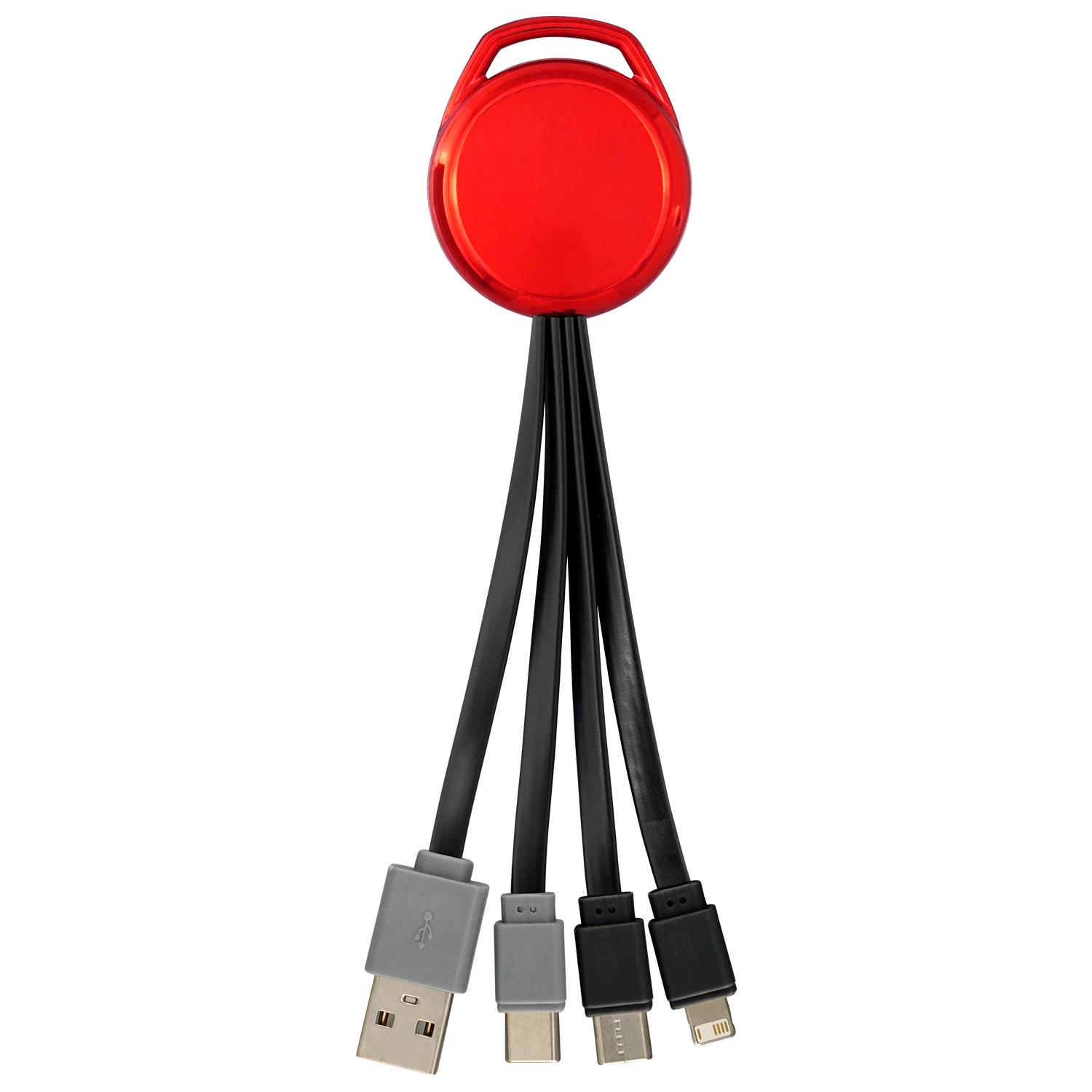 Metallic Vivid Dual Input 3-in-1 Charging Cable 1