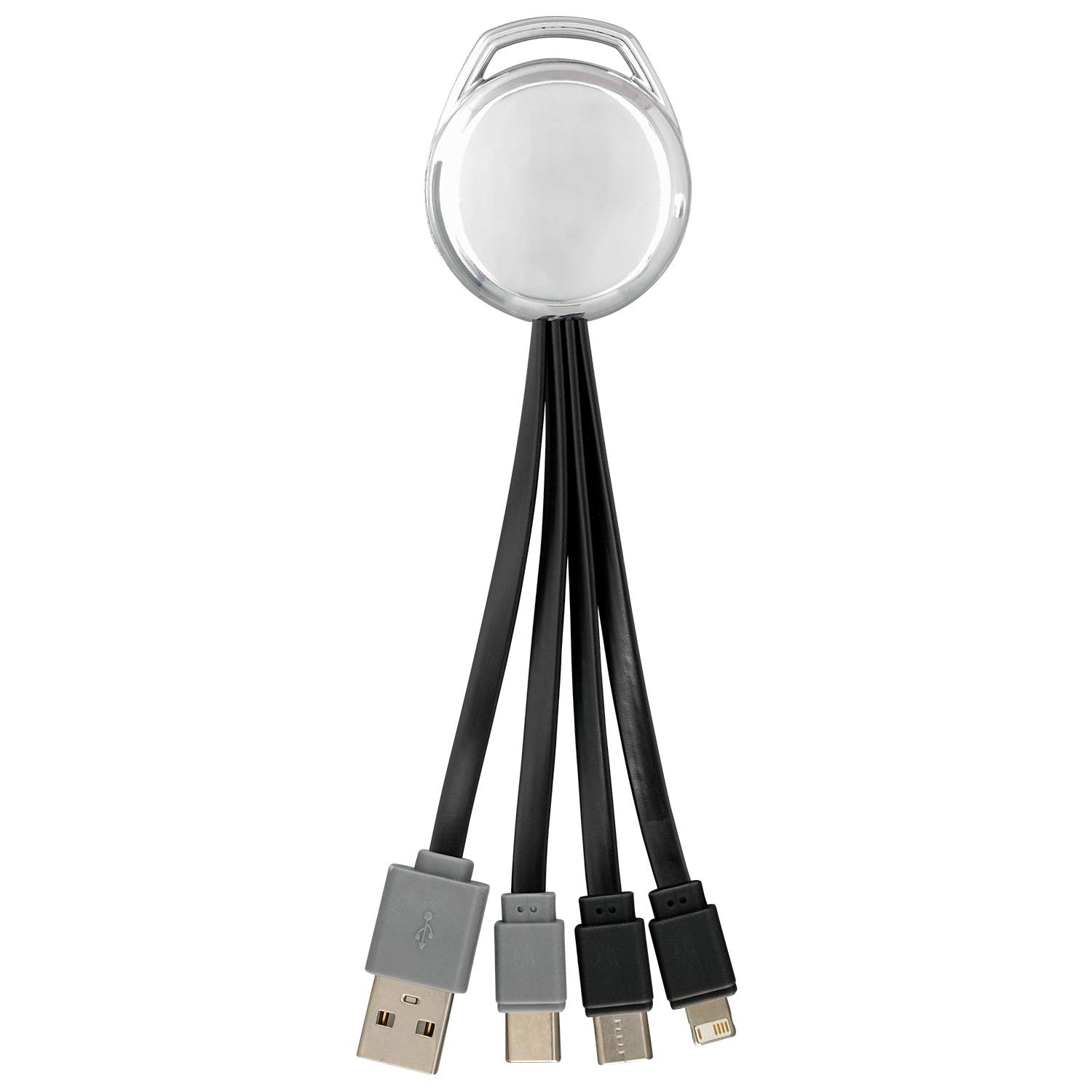 Metallic Vivid Dual Input 3-in-1 Charging Cable 1