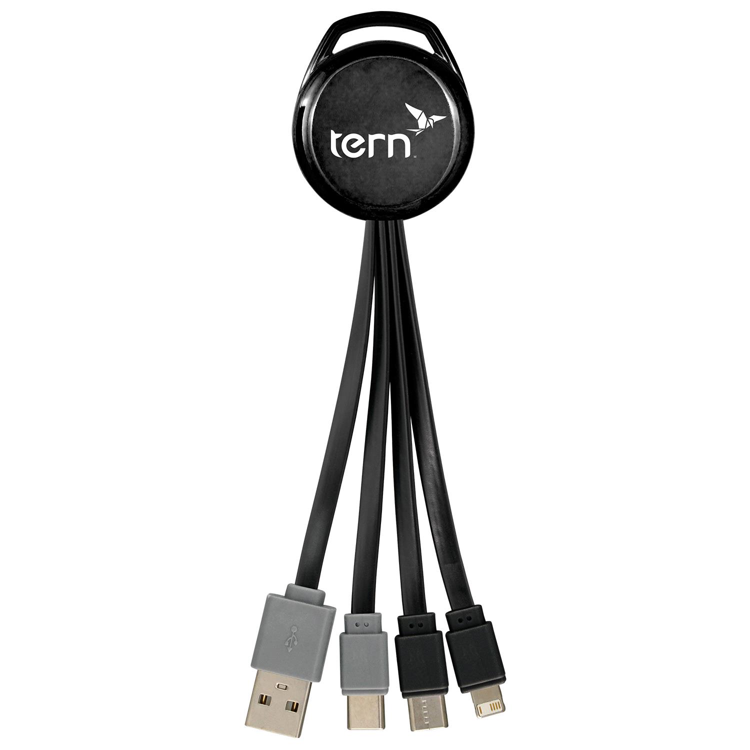Metallic Vivid Dual Input 3-in-1 Charging Cable 1