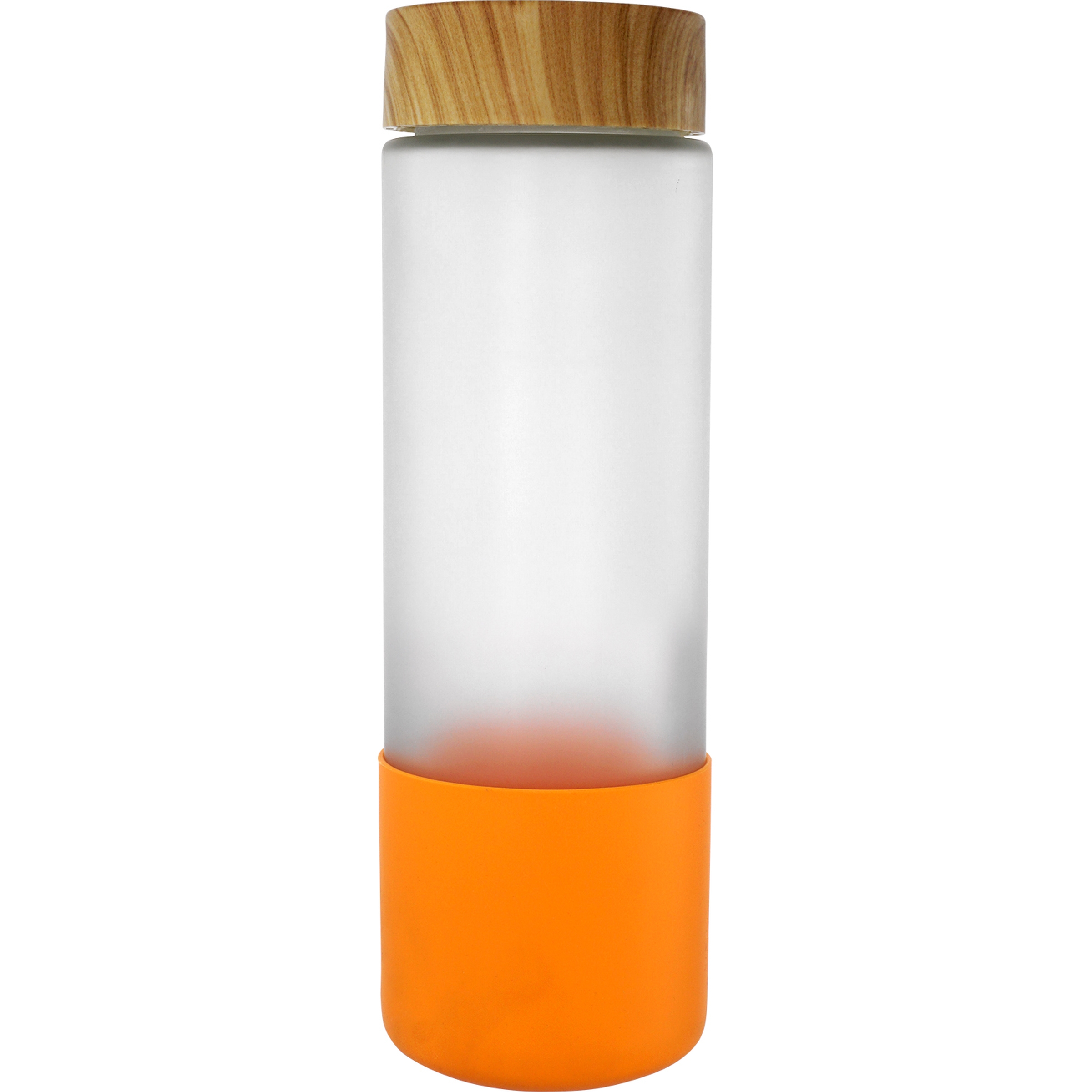 Bamboo Pattern 22 oz. Frosted Glass Bottle 1