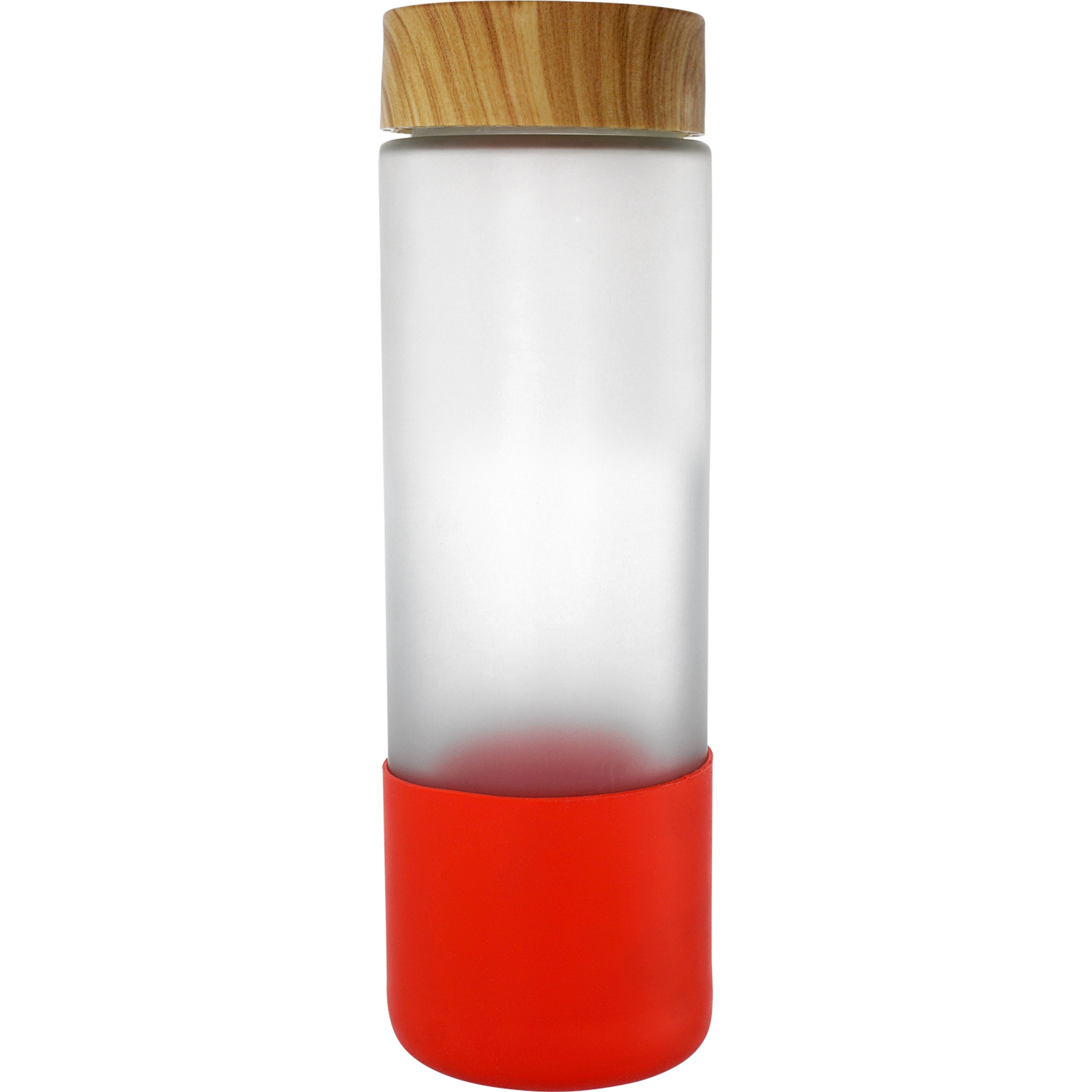Bamboo Pattern 22 oz. Frosted Glass Bottle 1