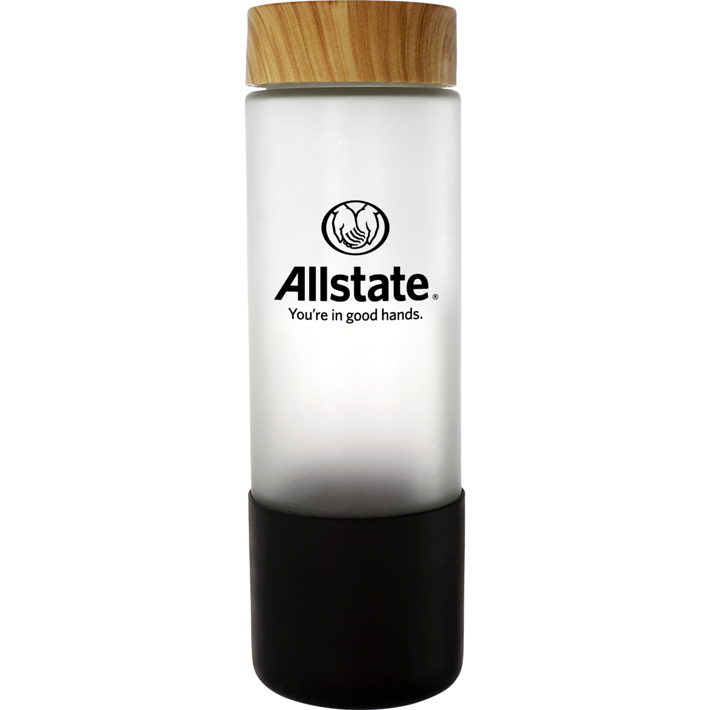 Bamboo Pattern 22 oz. Frosted Glass Bottle 1