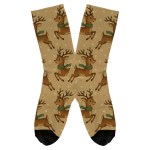 Holiday Full Color Socks - Reindeer brown Holiday Full Color Socks - Reindeer brown
