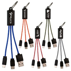Ridge 3-in-1 Charging Cable Keychain 1 Ridge 3-in-1 Charging Cable Keychain 1