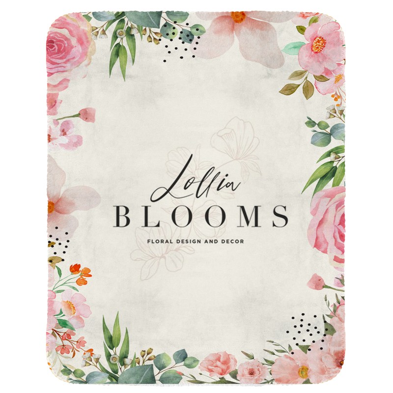 Floral Velvety Recycled Plush Blanket 1 Floral Velvety Recycled Plush Blanket 1
