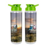 Lumina Full Color 24 oz. Bottle with Easy Pour Lid - Green Logo Lumina Full Color 24 oz. Bottle with Easy Pour Lid - Green Logo
