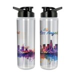 Lumina Full Color 24 oz. Bottle with Easy Pour Lid - Black Logo Lumina Full Color 24 oz. Bottle with Easy Pour Lid - Black Logo
