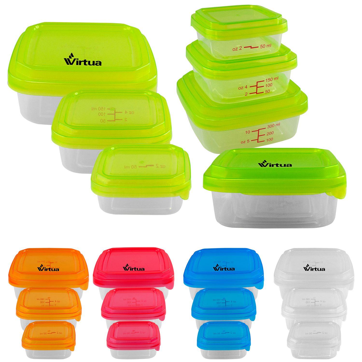 Square Portion Control Containers 1