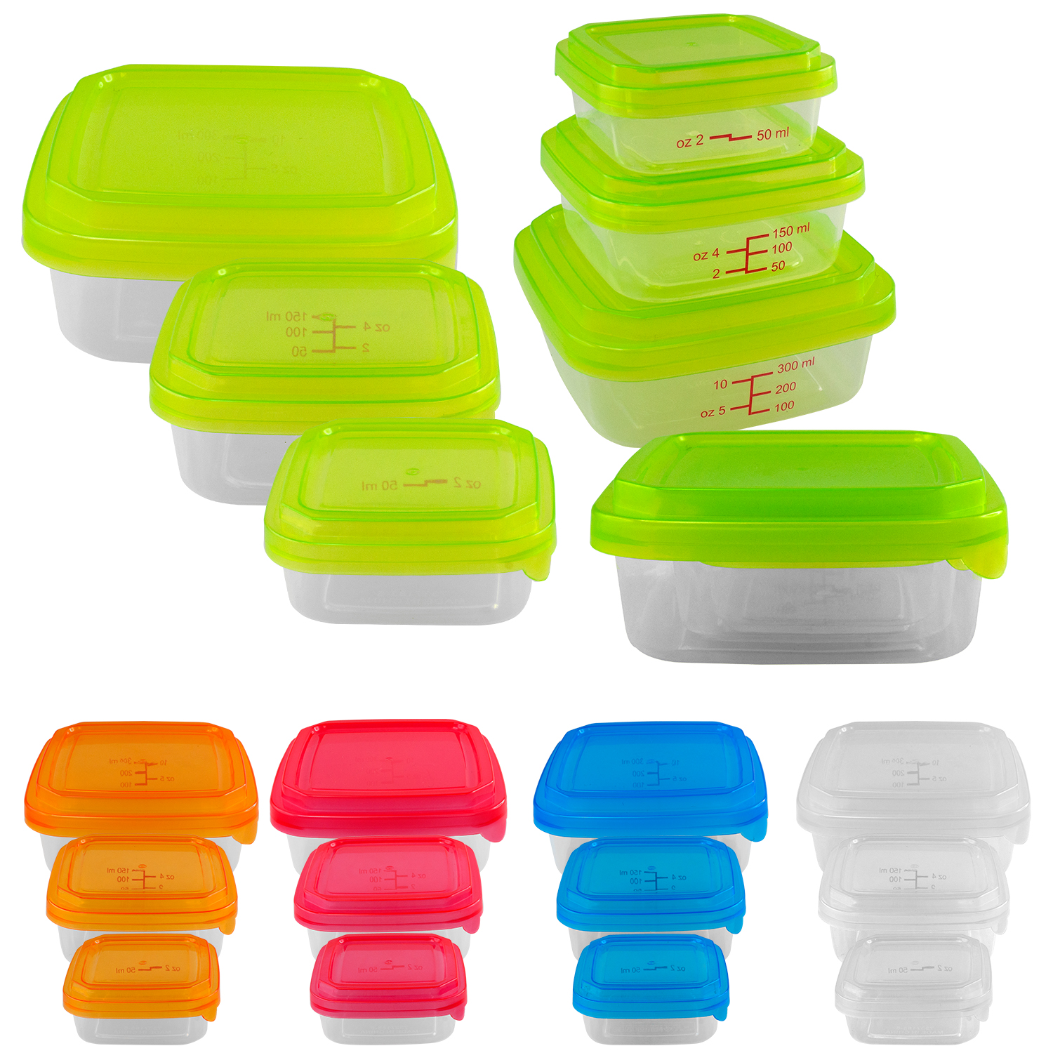 Square Portion Control Containers 1