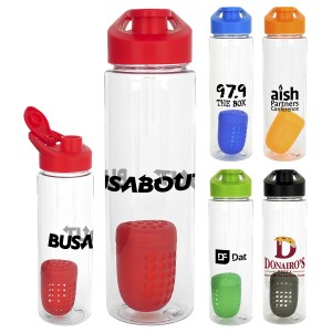 Easy Pour 24 oz. Colorful Bottle with Floating Infuser 1 Easy Pour 24 oz. Colorful Bottle with Floating Infuser 1