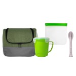 Ridge Lunch & Cutlery Set - Green-Blank Ridge Lunch & Cutlery Set - Green-Blank
