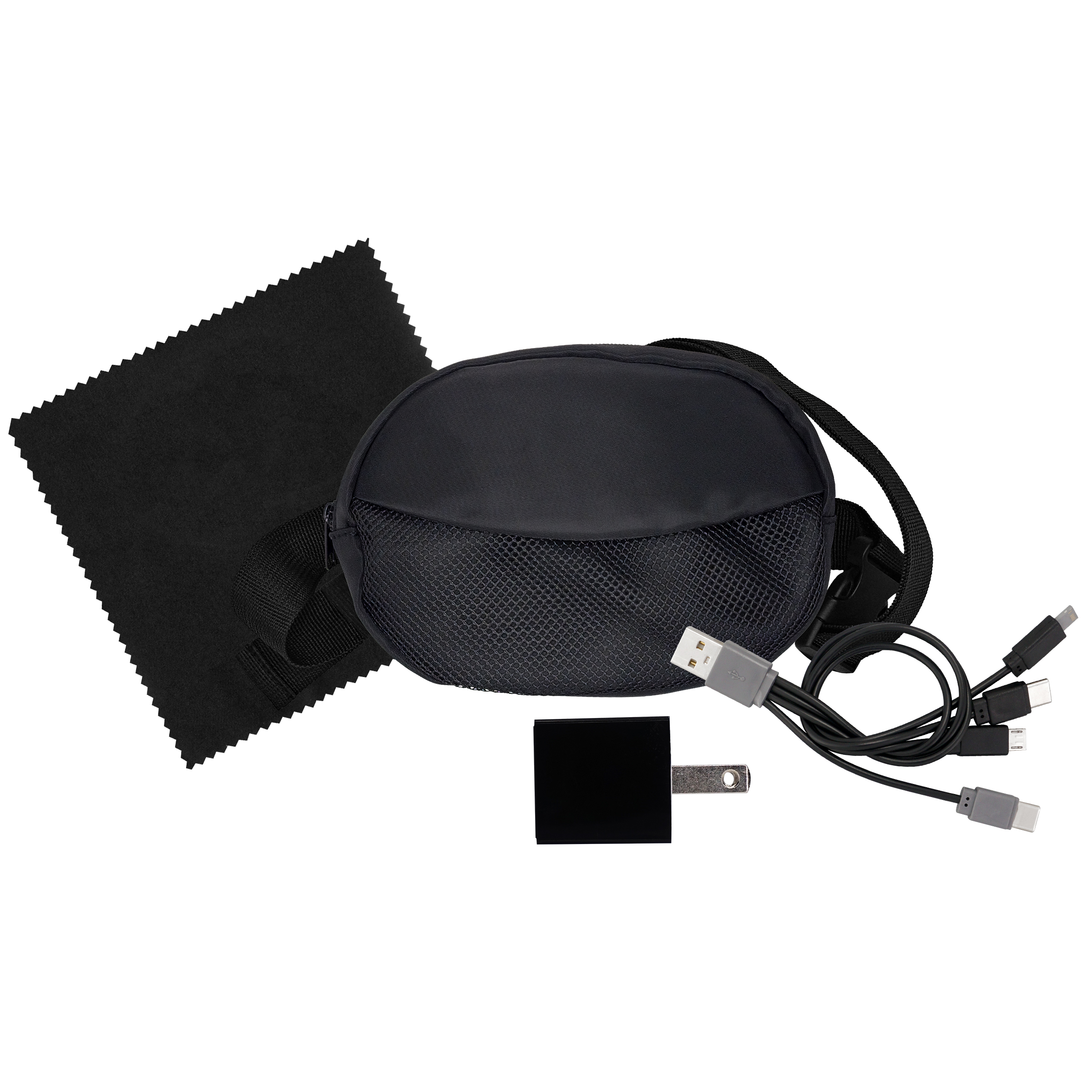 Sporty Charger, Cable and Cloth Travel Set 1