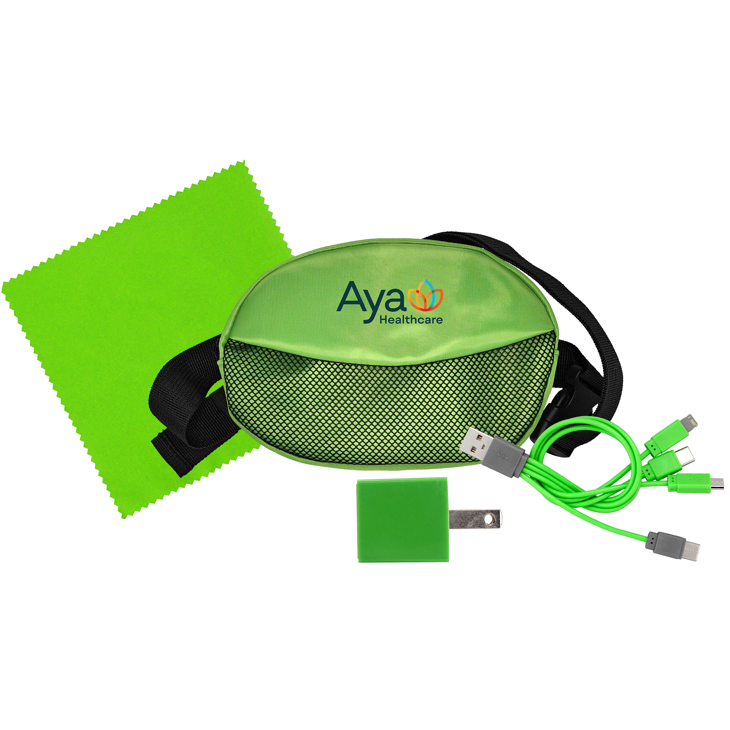 Sporty Charger, Cable and Cloth Travel Set 1