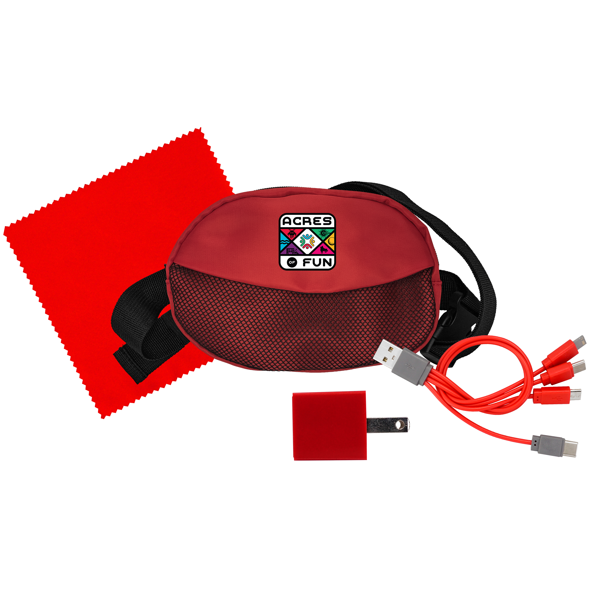 Sporty Charger, Cable and Cloth Travel Set 1