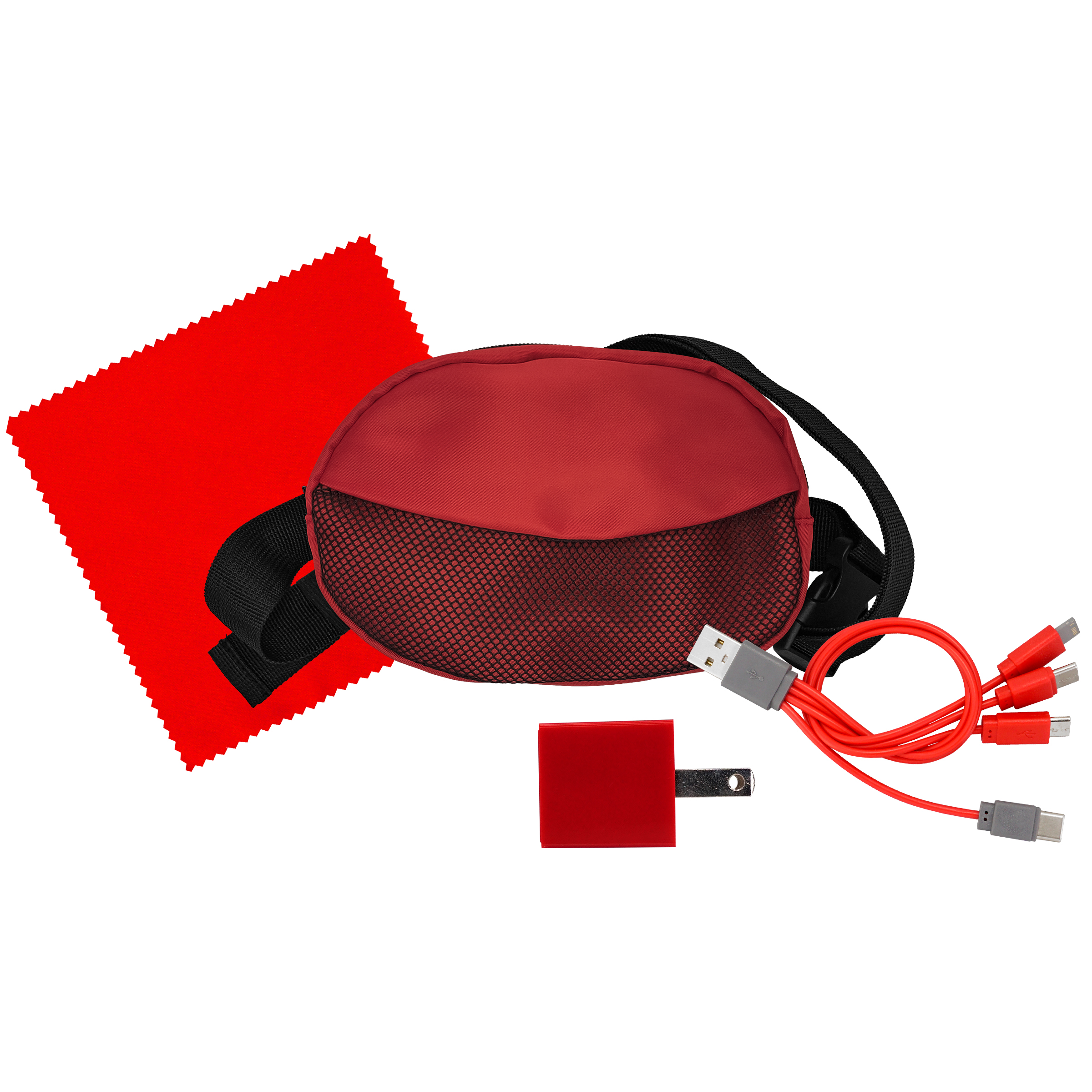 Sporty Charger, Cable and Cloth Travel Set 1