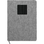 Heathered Recycled Notebook with Metal Accent - blackblank Heathered Recycled Notebook with Metal Accent - blackblank