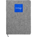 Heathered Recycled Notebook with Metal Accent - blue Heathered Recycled Notebook with Metal Accent - blue