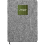 Heathered Recycled Notebook with Metal Accent - green Heathered Recycled Notebook with Metal Accent - green