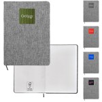 Heathered Recycled Notebook with Metal Accent 1 Heathered Recycled Notebook with Metal Accent 1