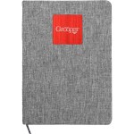 Heathered Recycled Notebook with Metal Accent - red Heathered Recycled Notebook with Metal Accent - red