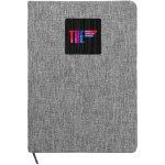 Heathered Recycled Notebook with Metal Accent - black Heathered Recycled Notebook with Metal Accent - black