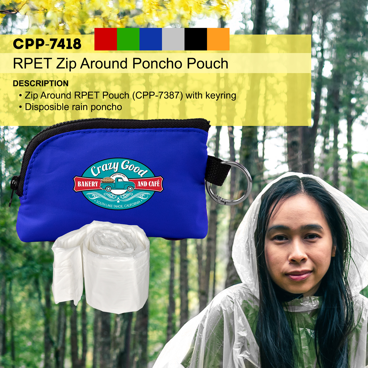 RPET Zip Around Poncho Pouch 1