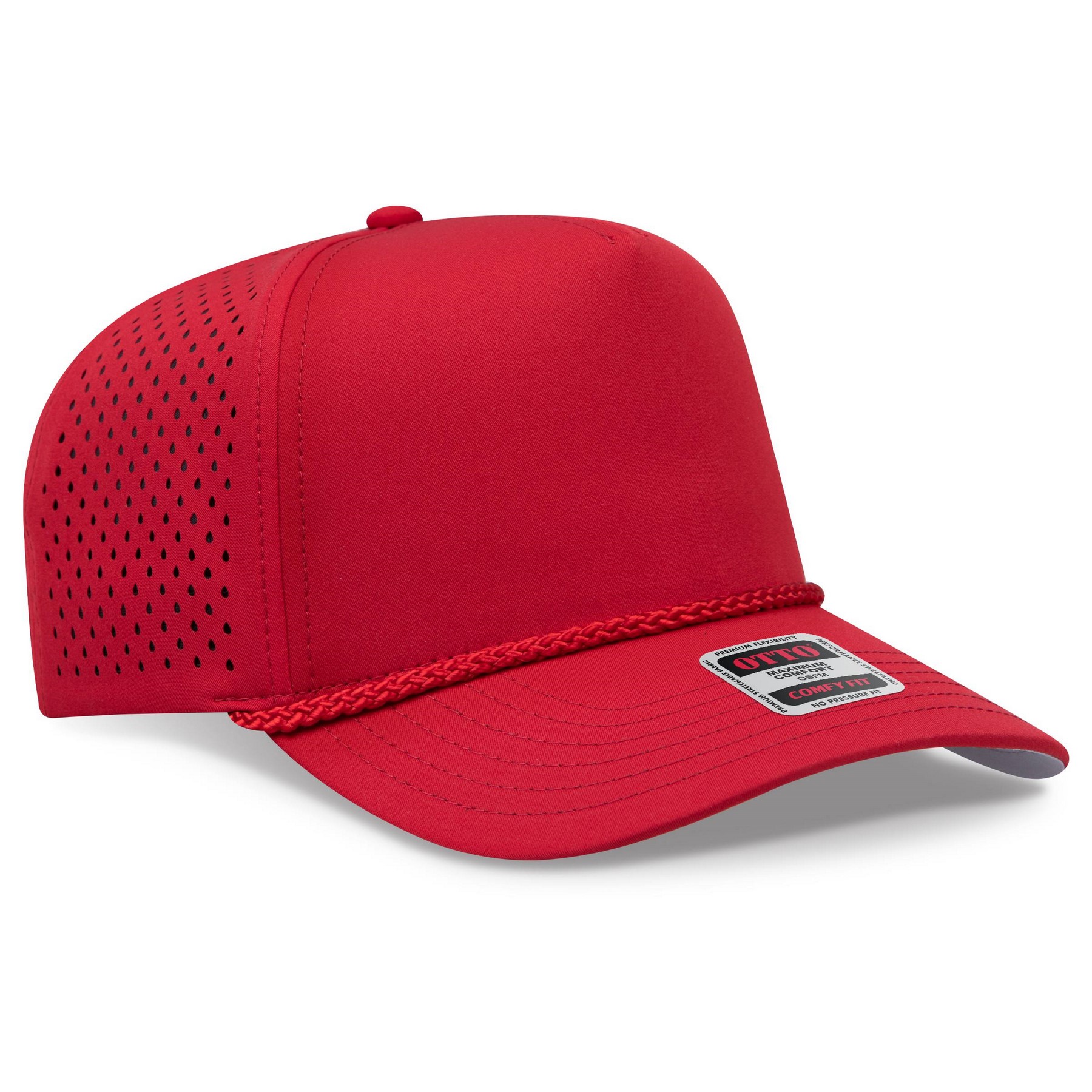 Otto Cap® Otto Comfy Fit® 5 Panel Mid Profile Perforated Baseball Cap 1