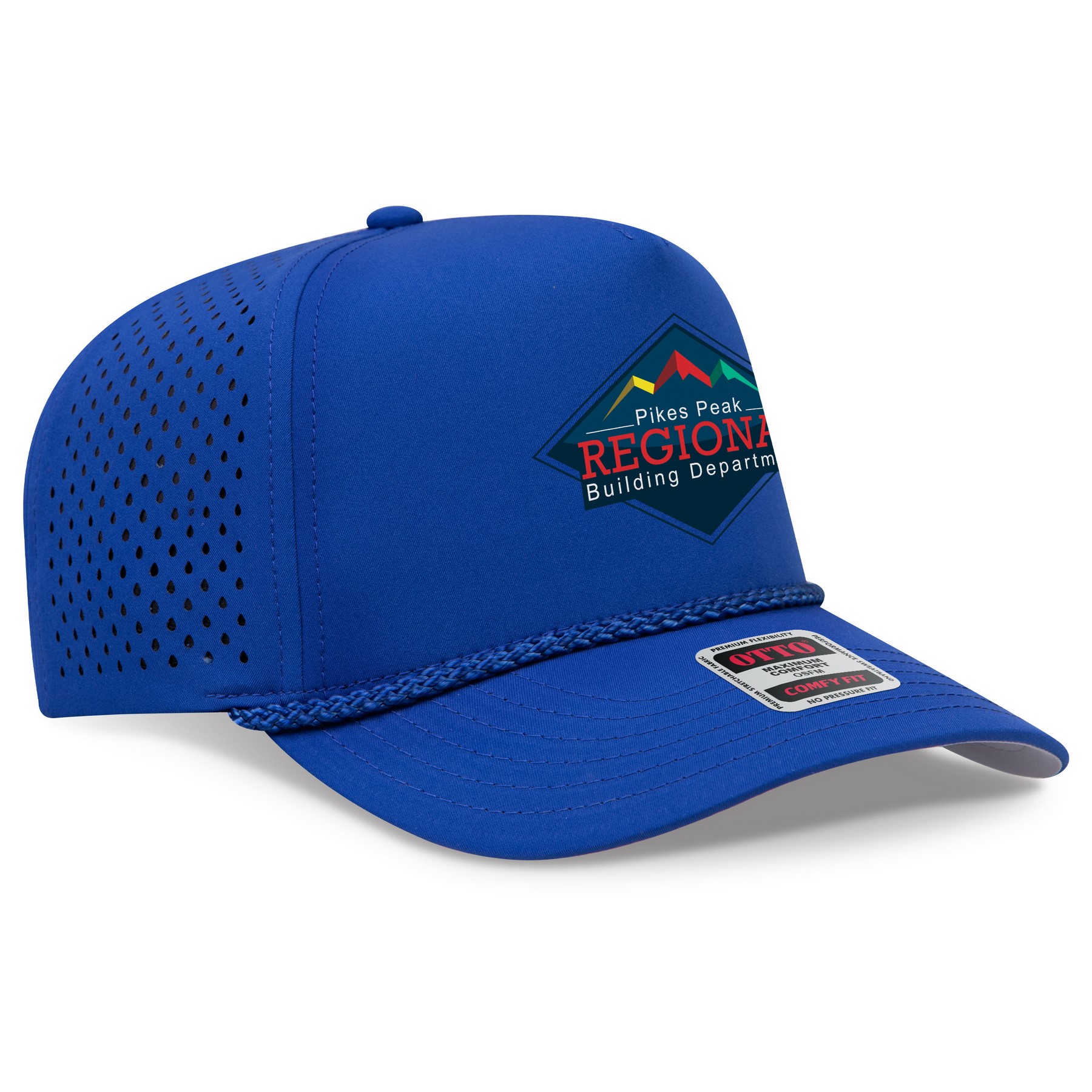 Otto Cap® Otto Comfy Fit® 5 Panel Mid Profile Perforated Baseball Cap 1