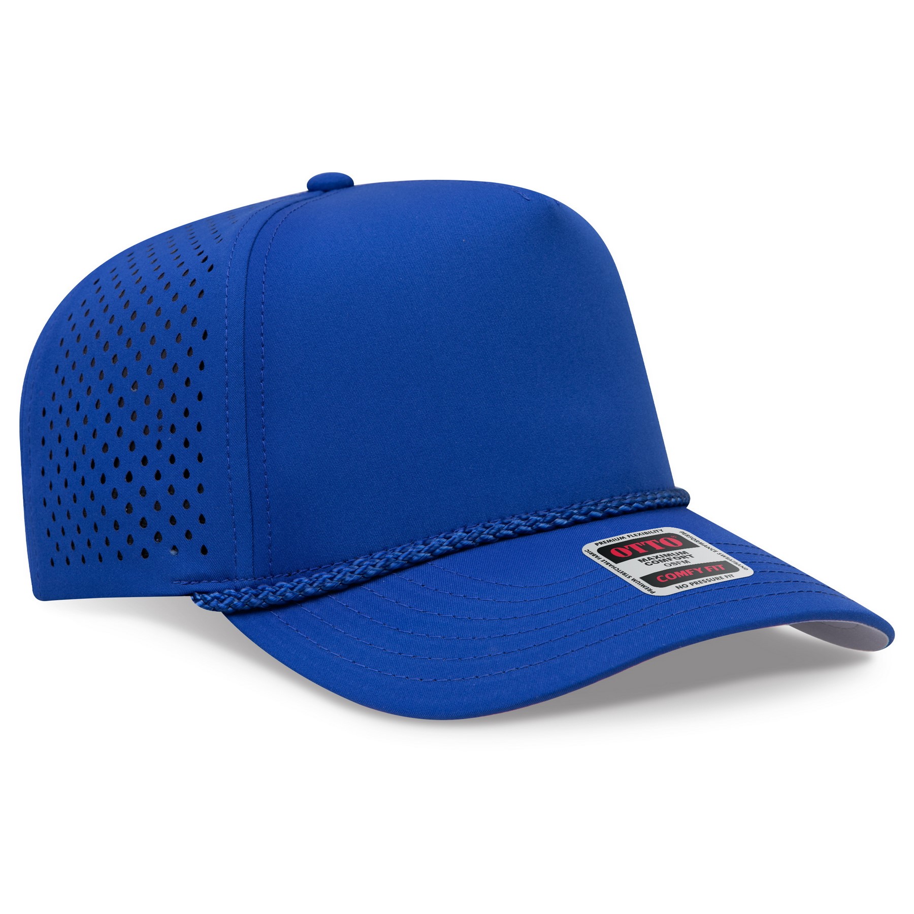 Otto Cap® Otto Comfy Fit® 5 Panel Mid Profile Perforated Baseball Cap 1