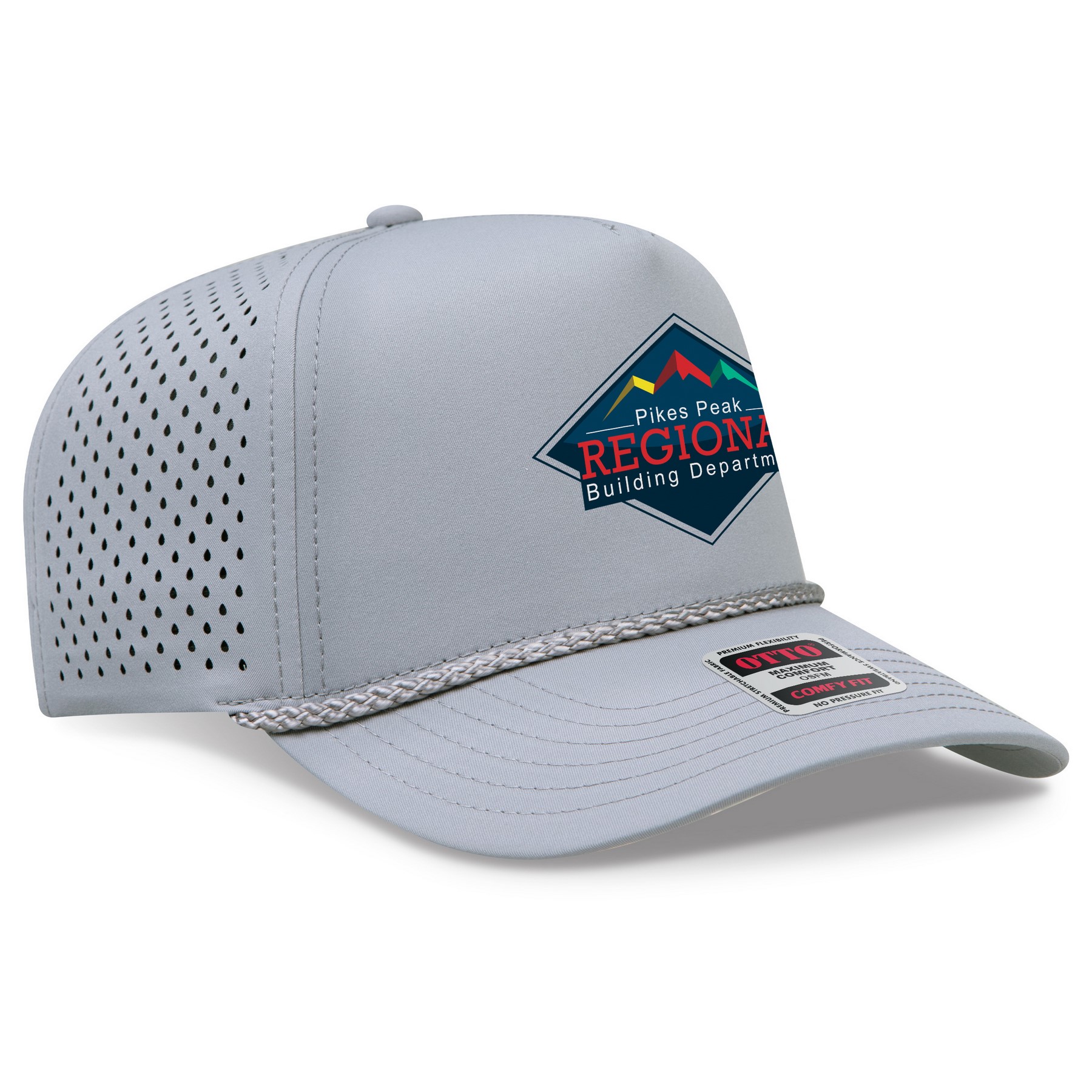 Otto Cap® Otto Comfy Fit® 5 Panel Mid Profile Perforated Baseball Cap 1