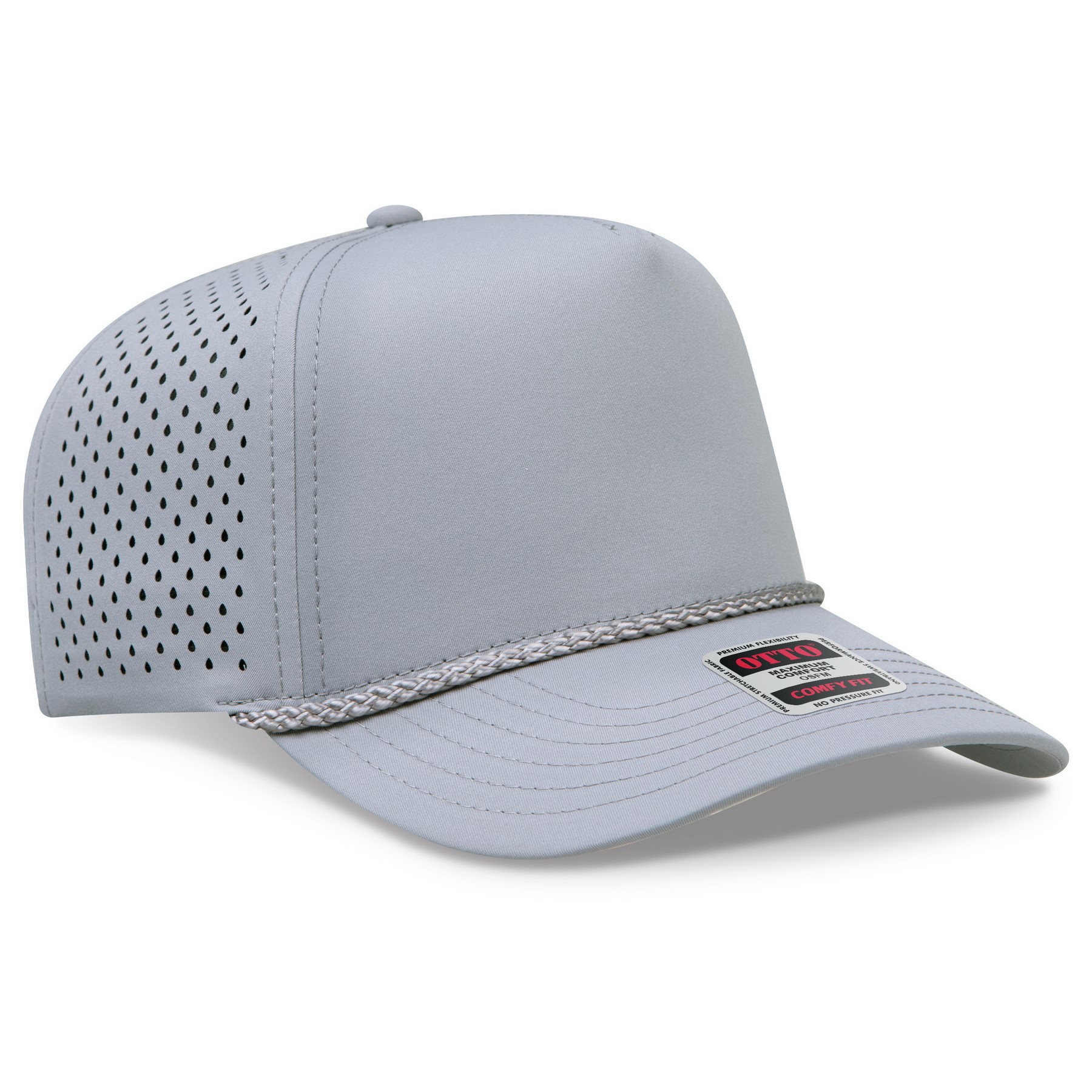 Otto Cap® Otto Comfy Fit® 5 Panel Mid Profile Perforated Baseball Cap 1