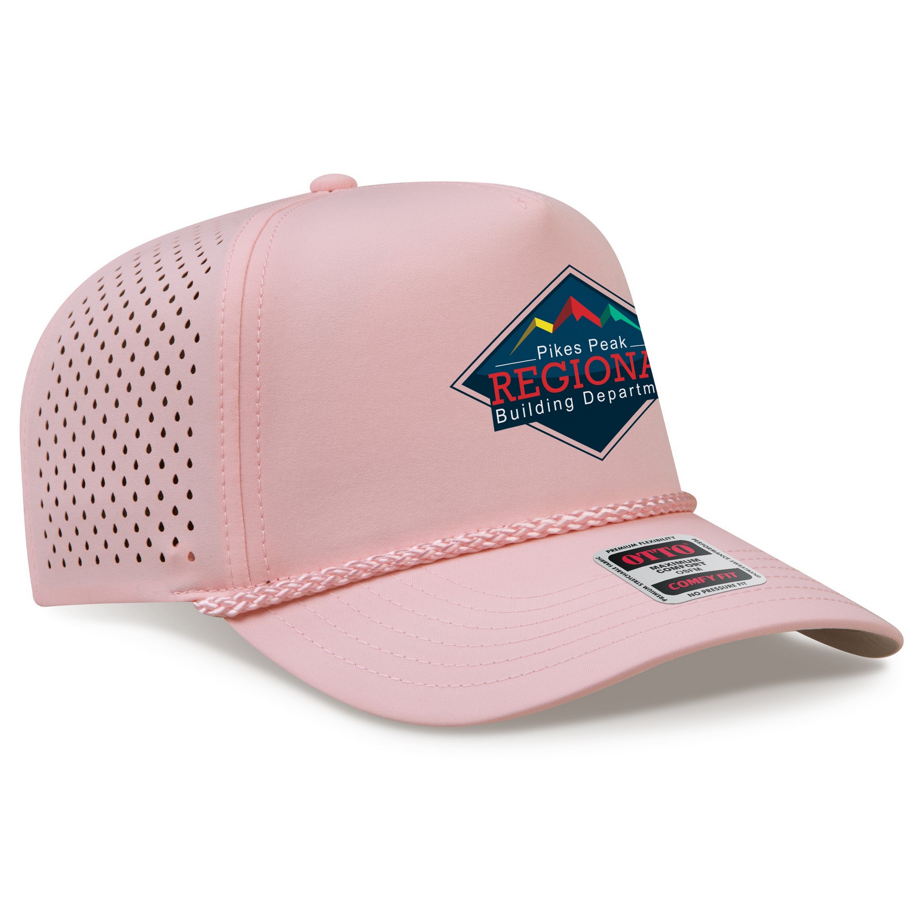 Otto Cap® Otto Comfy Fit® 5 Panel Mid Profile Perforated Baseball Cap 1