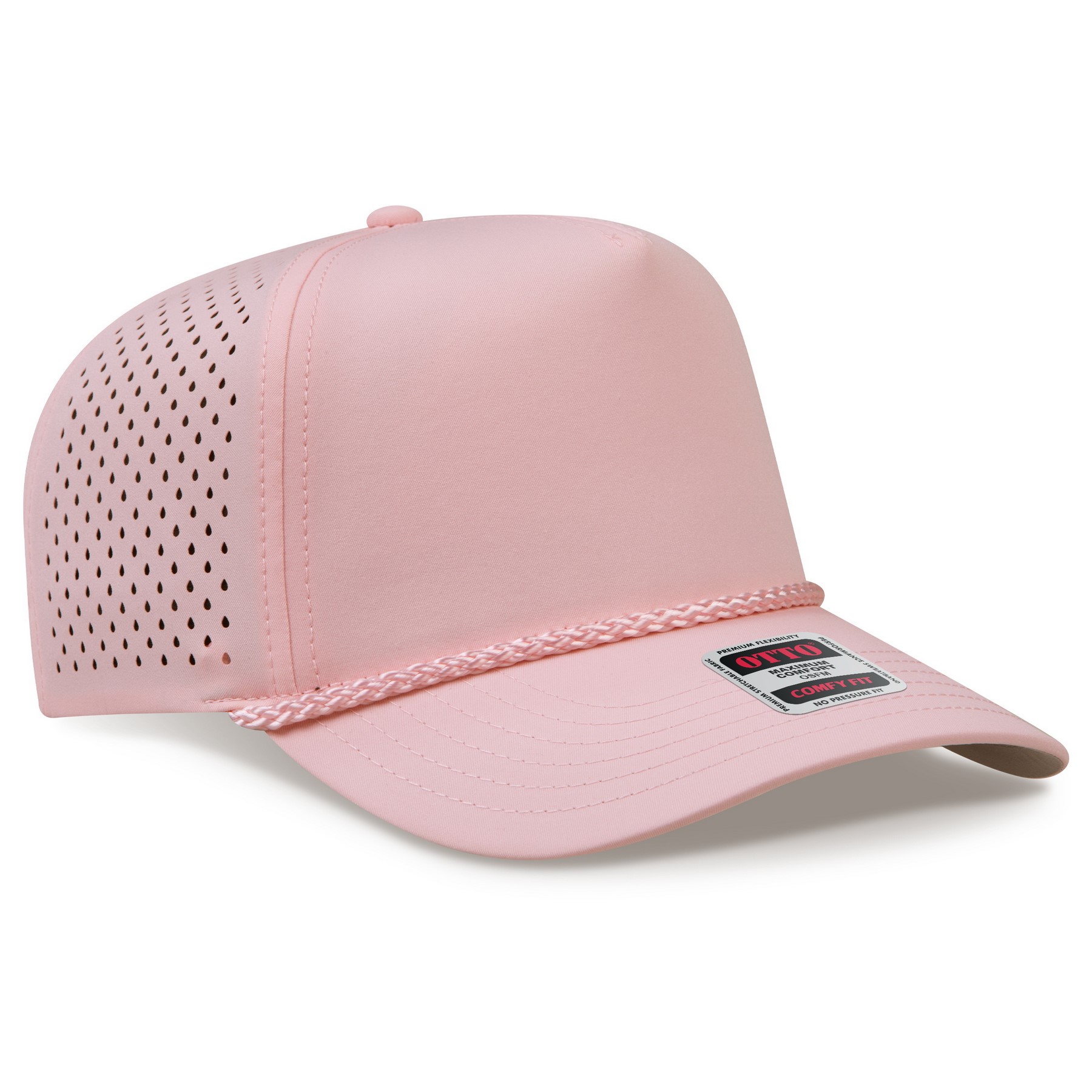 Otto Cap® Otto Comfy Fit® 5 Panel Mid Profile Perforated Baseball Cap 1