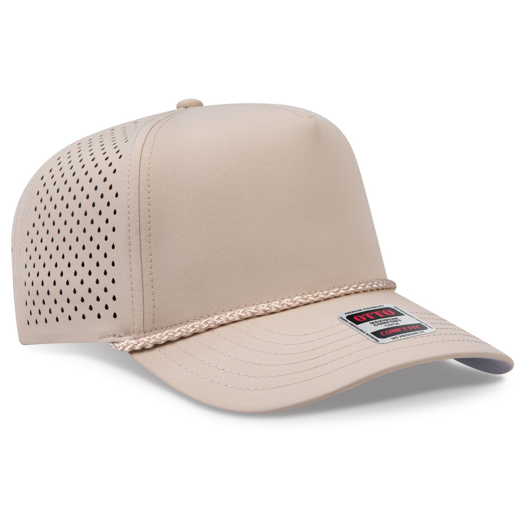 Otto Cap® Otto Comfy Fit® 5 Panel Mid Profile Perforated Baseball Cap 1