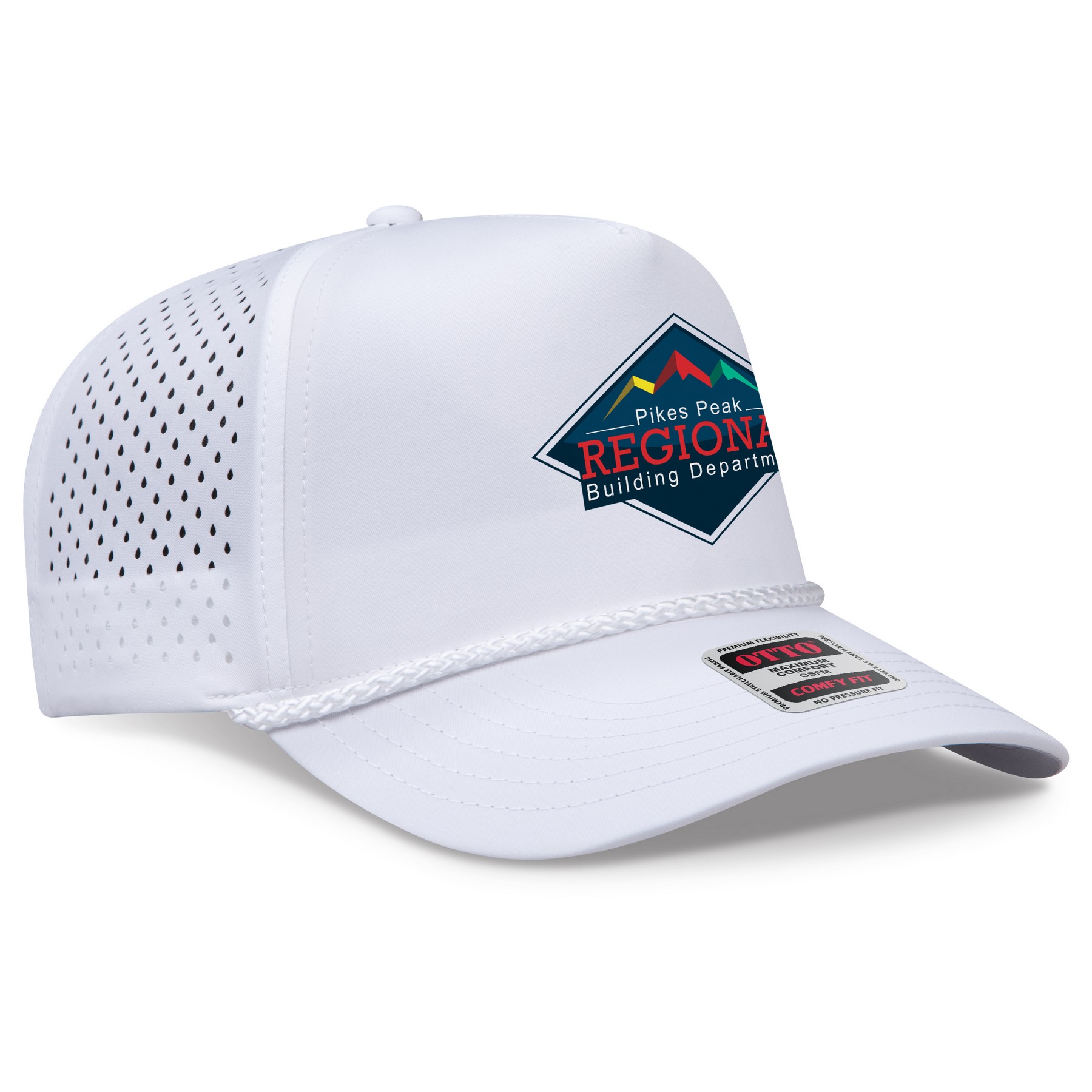 Otto Cap® Otto Comfy Fit® 5 Panel Mid Profile Perforated Baseball Cap 1