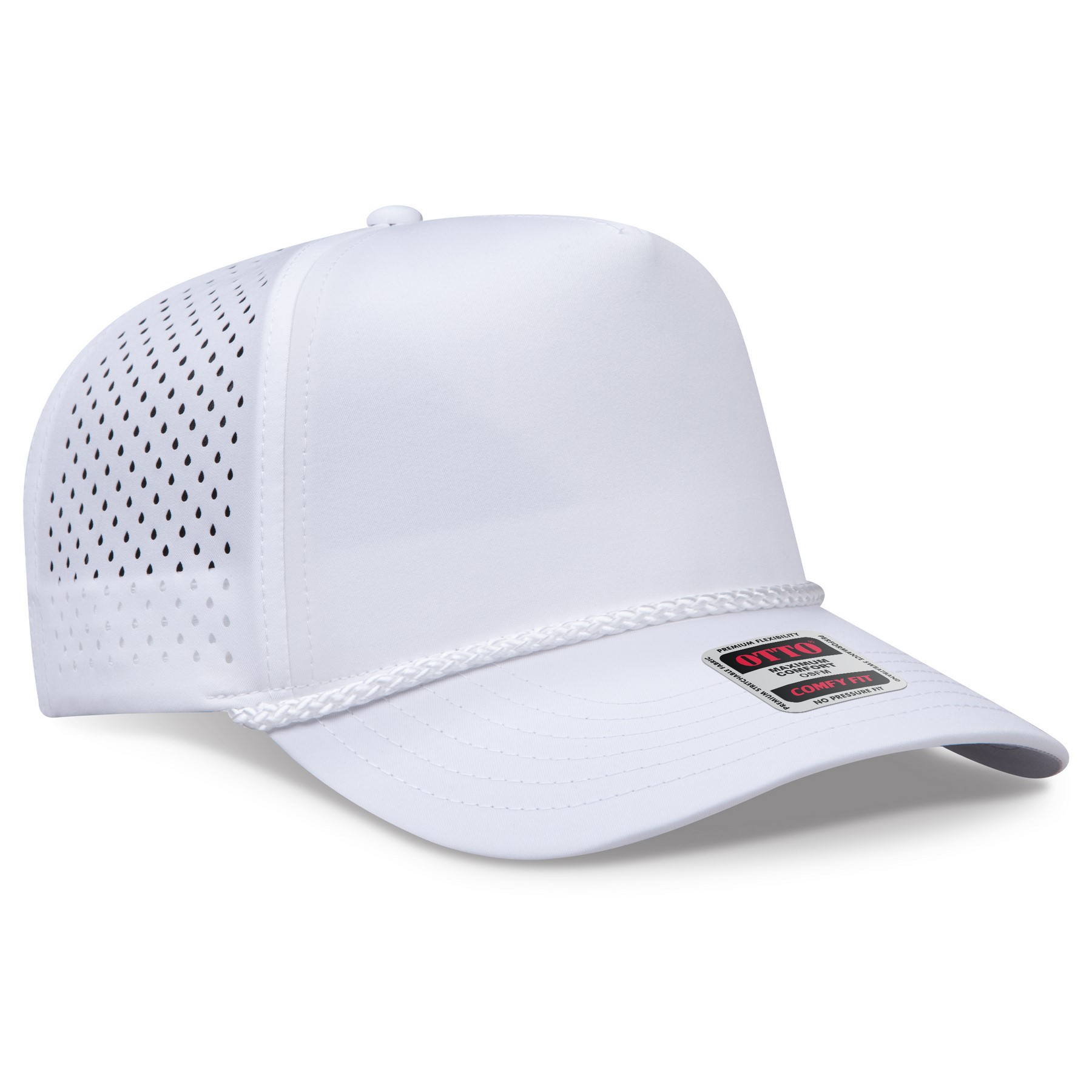 Otto Cap® Otto Comfy Fit® 5 Panel Mid Profile Perforated Baseball Cap 1