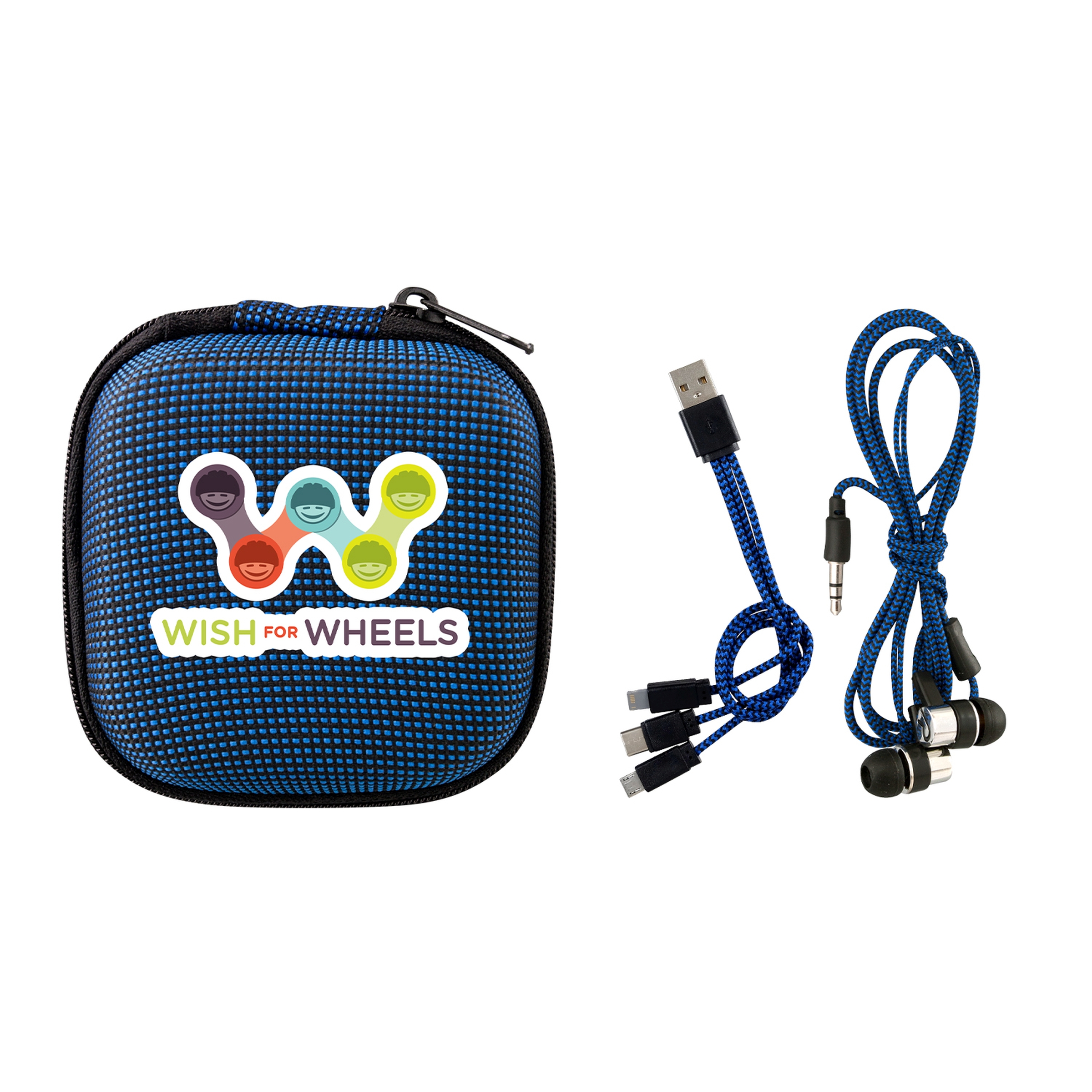 Textured Charging Cable Ear Bud Kit 1