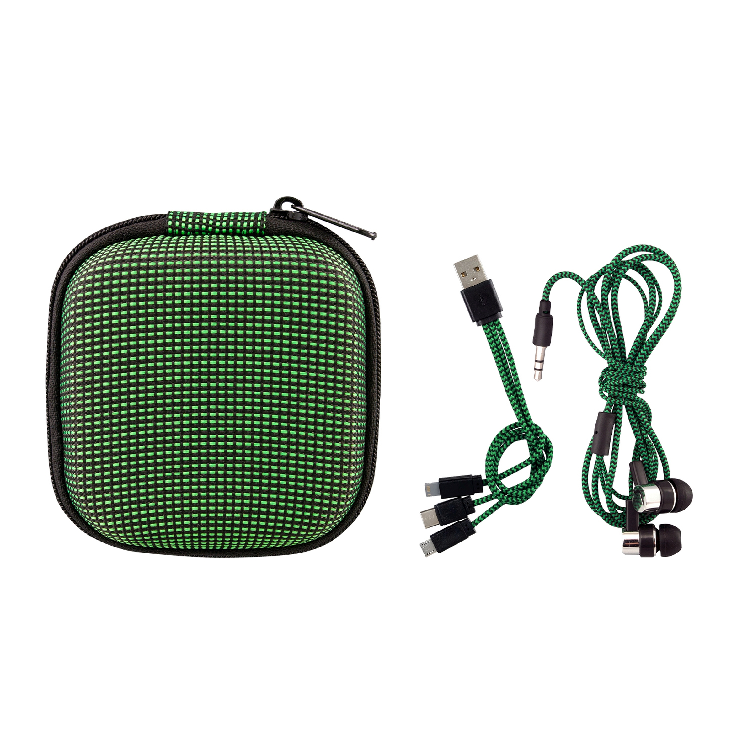 Textured Charging Cable Ear Bud Kit 1