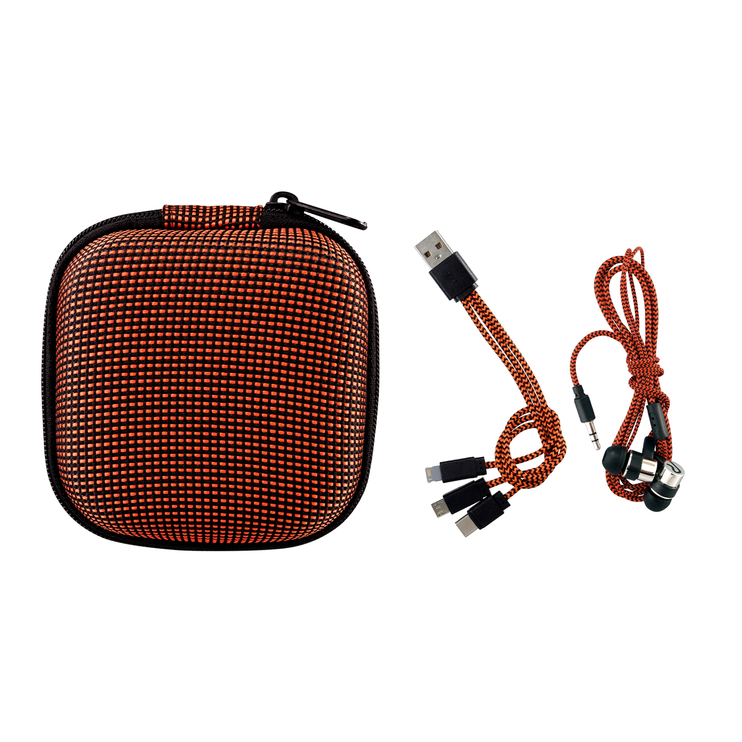 Textured Charging Cable Ear Bud Kit 1