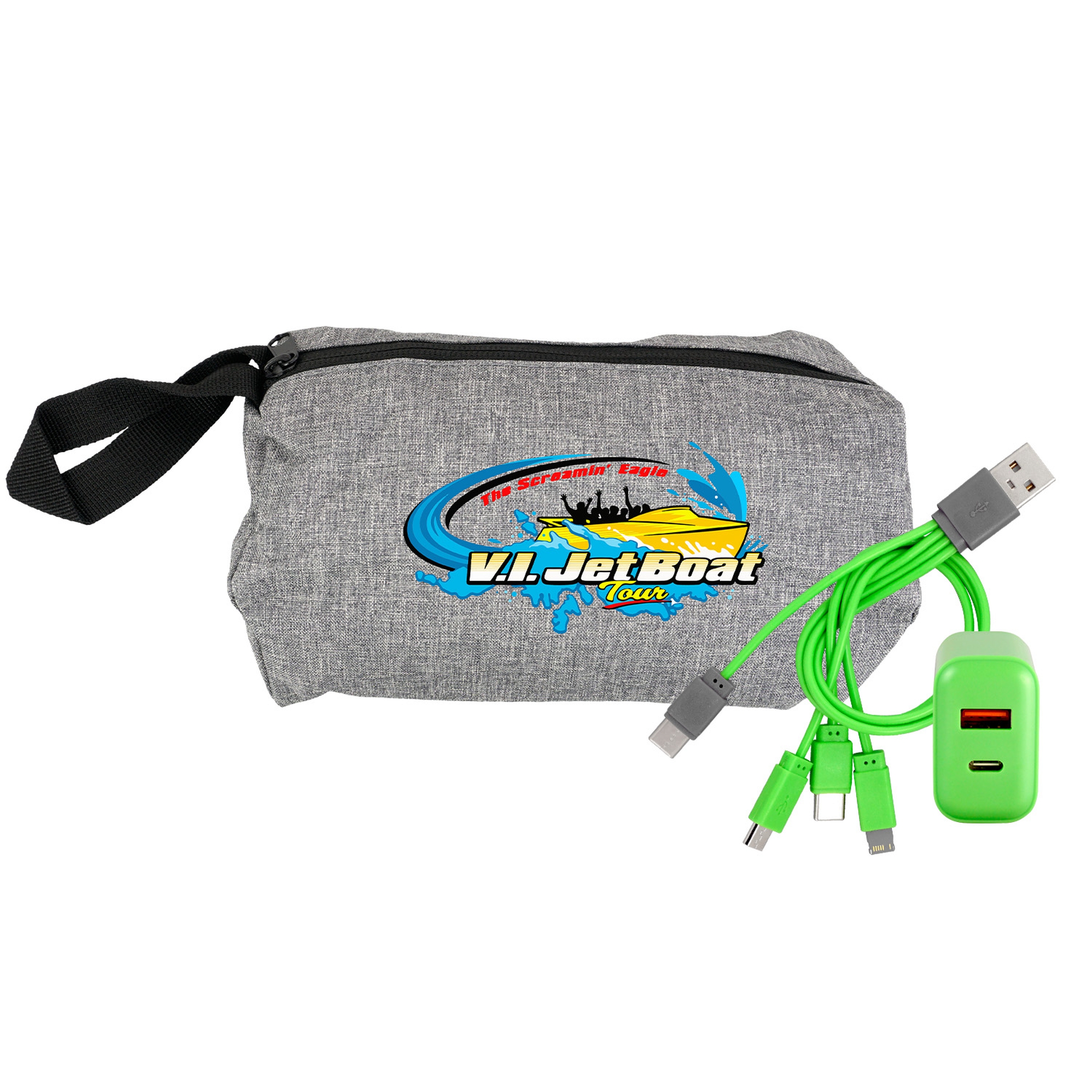 Recycled Travel Pouch Fast Charger Set 1