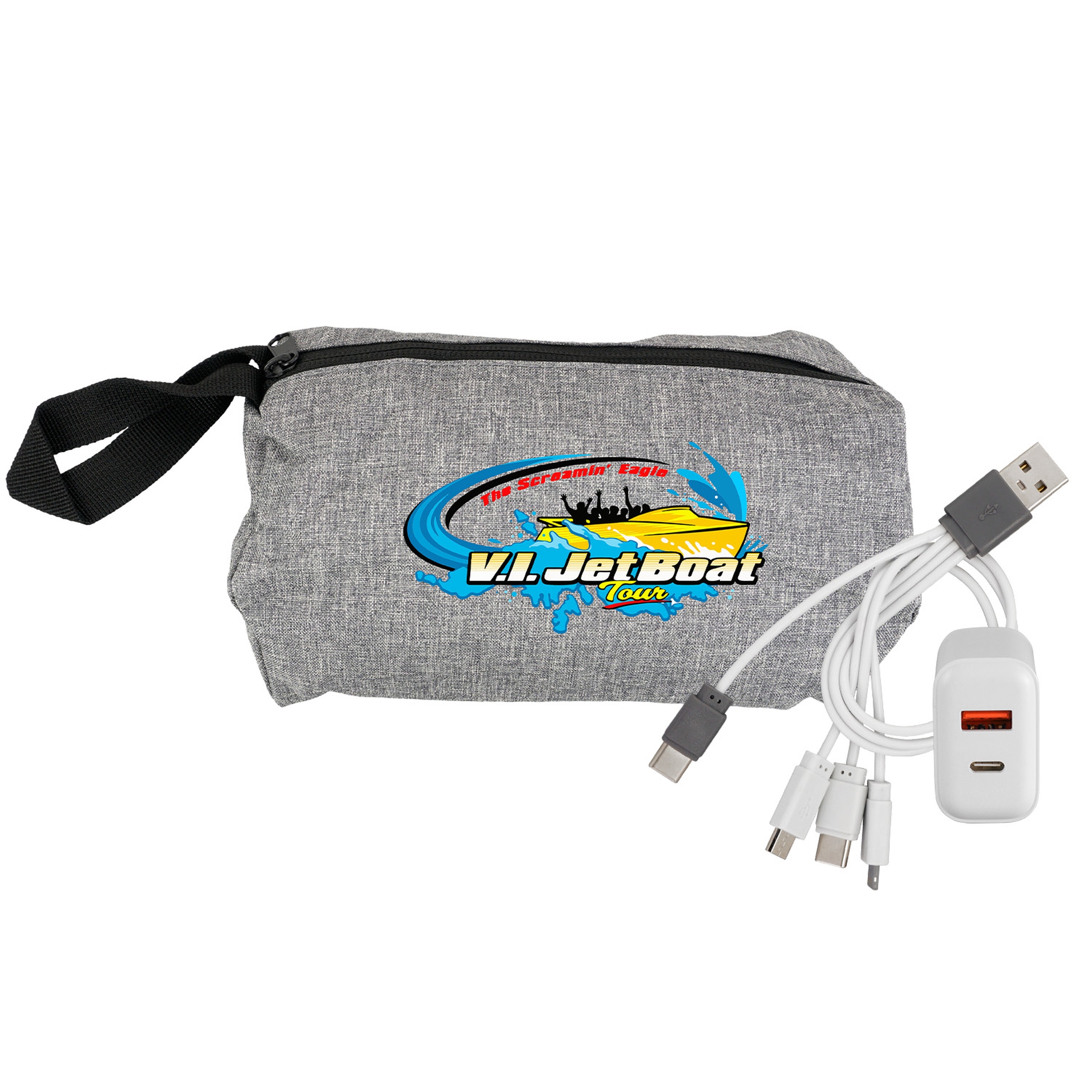 Recycled Travel Pouch Fast Charger Set 1