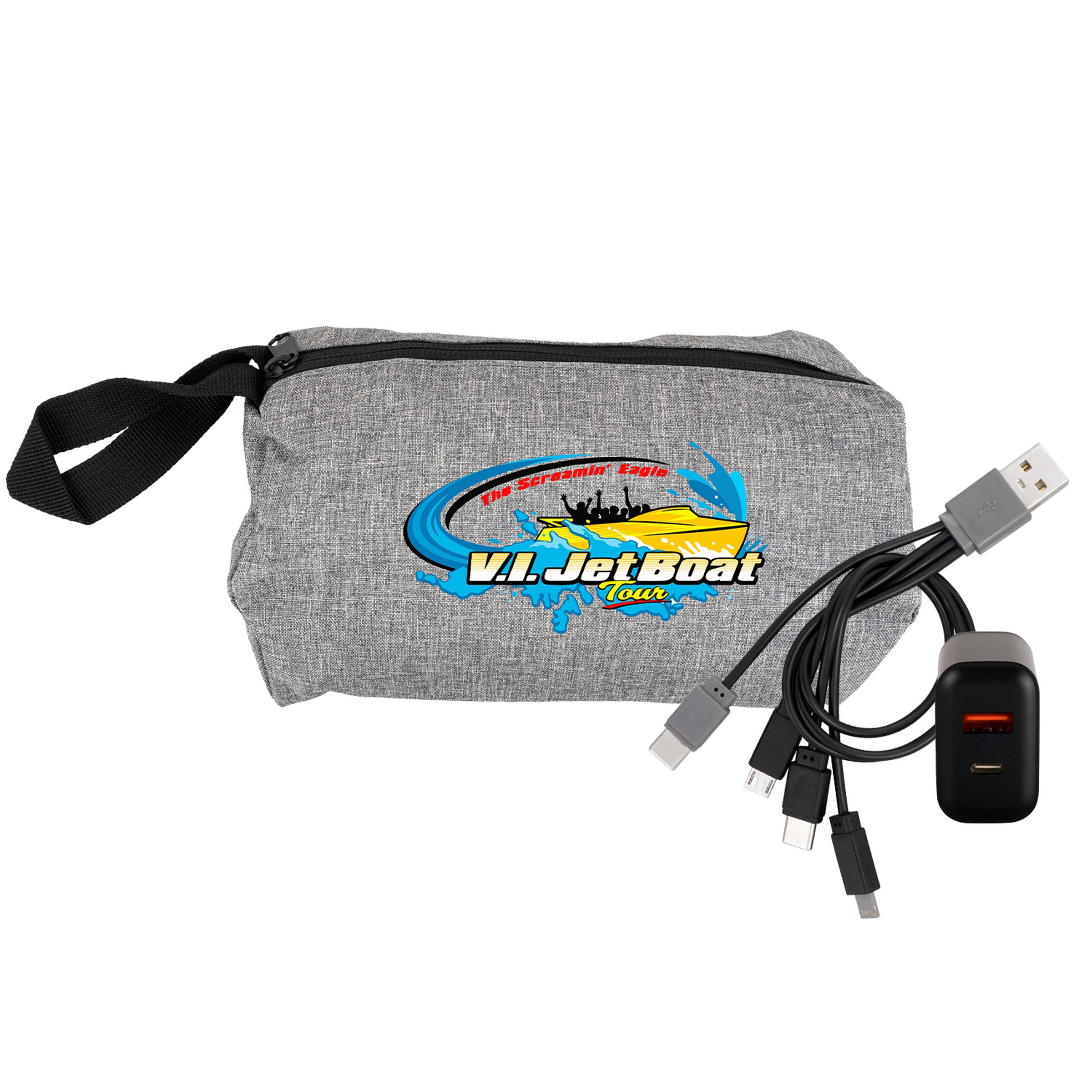 Recycled Travel Pouch Fast Charger Set 1