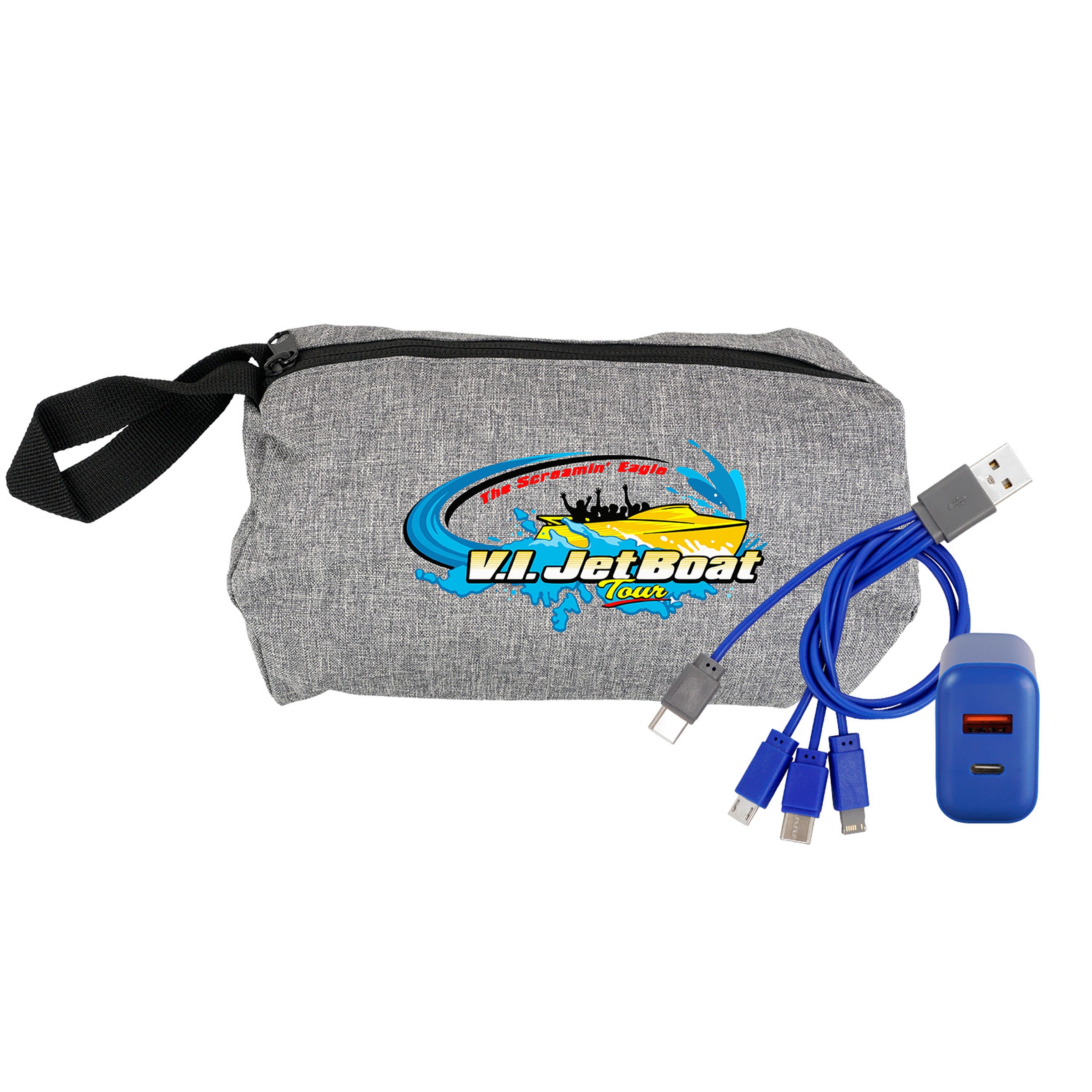 Recycled Travel Pouch Fast Charger Set 1