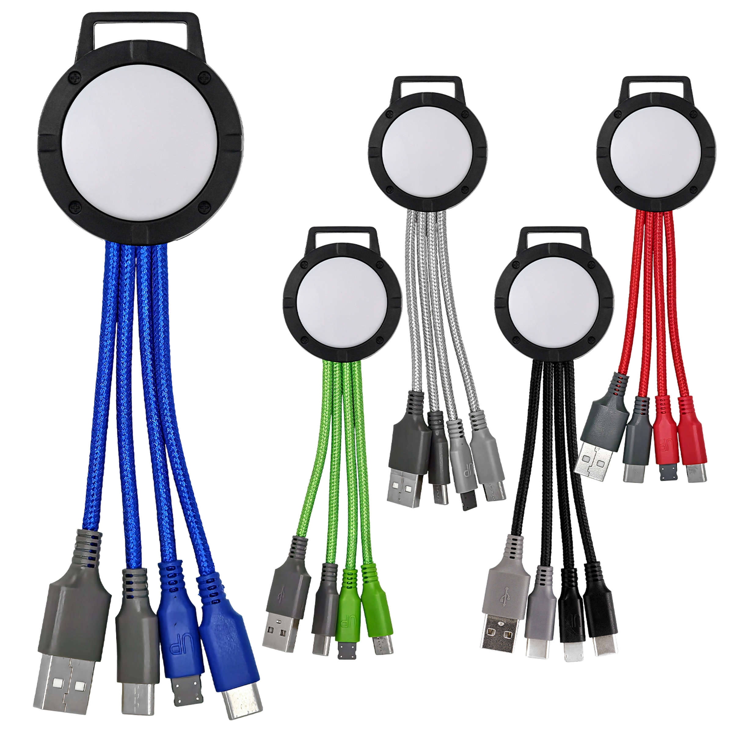 Vivid Dual Input 3-in-1 Colorful Charging Cable 1
