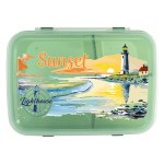 Full Color Translucent Lunch Container - green Full Color Translucent Lunch Container - green