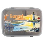 Full Color Translucent Lunch Container - smoke gray Full Color Translucent Lunch Container - smoke gray
