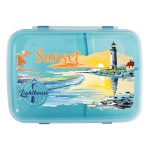 Full Color Translucent Lunch Container - blue Full Color Translucent Lunch Container - blue