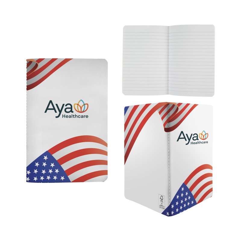4" X 6" Patriotic Sewn Paper Cover Notebook 1 4" X 6" Patriotic Sewn Paper Cover Notebook 1