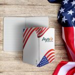 4" X 6" Patriotic Sewn Paper Cover Notebook - lifestyle 4" X 6" Patriotic Sewn Paper Cover Notebook - lifestyle